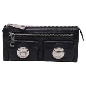 Marc Jacobs Multipocket Quilted Continental Wallet in Black Leather